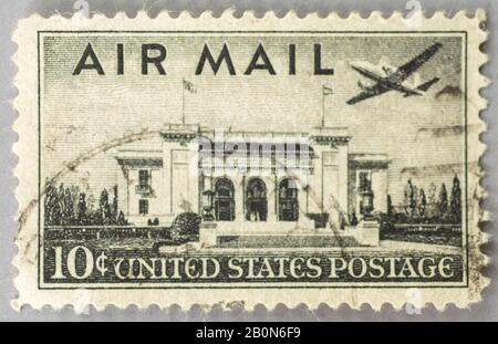 US 10c Airmail postage stamp from 1947 featuring the Pan American