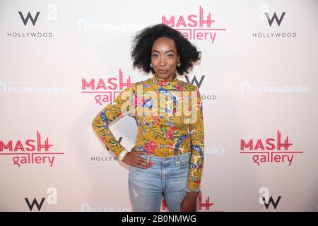 Kristina Bailey attends the Mash Gallery opening at the W Hotel on February 13th, 2020 in Los Angeles, California. Stock Photo