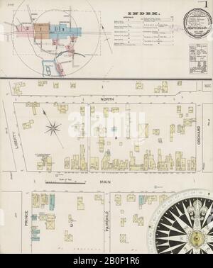County atlas of Sullivan New York - Image 1 Of Sanborn Fire Insurance Map From Monticello Sullivan County New York Dec 1887 3 Sheets America Street Map With A Nineteenth Century Compass 2b0p1r6