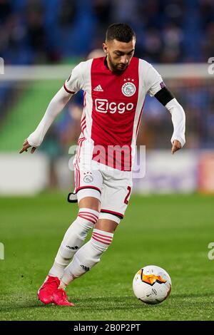 Hakim Ziyech of AFC Ajax seen in action during the UEFA Europa League match  between Getafe CF and AFC Ajax Amsterdam at Coliseum Alfonso Perez in  Getafe (Final score; Getafe CF 2:0