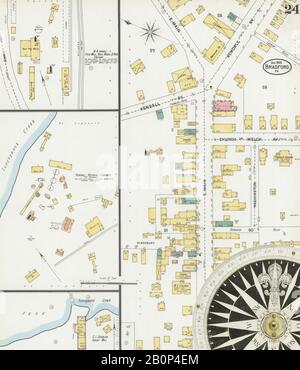 Image 24 of Sanborn Fire Insurance Map from Bradford, McKean County, Pennsylvania. Dec 1899. 25 Sheet(s), America, street map with a Nineteenth Century compass Stock Photo