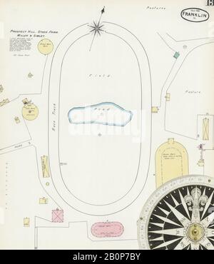 Image 13 of Sanborn Fire Insurance Map from Franklin, Venango County, Pennsylvania. Aug 1891. 13 Sheet(s), America, street map with a Nineteenth Century compass Stock Photo