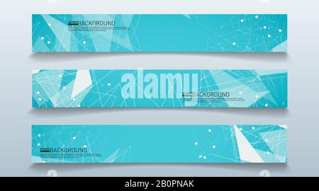 set rectangular banner background. modern abstract vector design Stock Vector