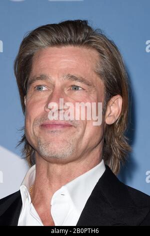 26th Screen Actors Guild Awards at the Shrine Auditorium on January 19, 2020 in Los Angeles, CA Featuring: Brad Pitt Where: Los Angeles, California, United States When: 20 Jan 2020 Credit: Nicky Nelson/WENN.com Stock Photo