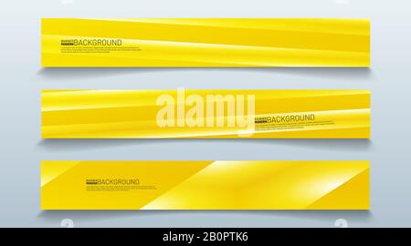 set rectangular banner background. modern abstract vector design Stock Vector