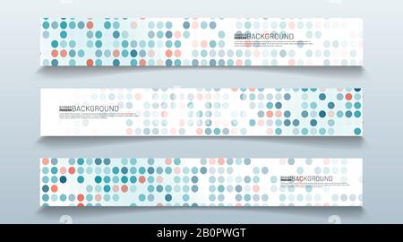 set rectangular banner background. modern abstract vector design Stock Vector