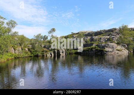 Beautiful Norway scenery near Pulpit Rock (Preikestolen) Stock Photo