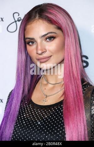 West Hollywood, United States. 20th Feb, 2020. WEST HOLLYWOOD, LOS ANGELES, CALIFORNIA, USA - FEBRUARY 20: Carrington Durham arrives at Rolla's x Sofia Richie Collection Launch Event held at Harriet's Rooftop at 1 Hotel West Hollywood on February 20, 2020 in West Hollywood, Los Angeles, California, United States. (Photo by Xavier Collin/Image Press Agency) Credit: Image Press Agency/Alamy Live News Stock Photo