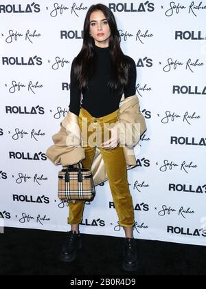 West Hollywood, United States. 20th Feb, 2020. WEST HOLLYWOOD, LOS ANGELES, CALIFORNIA, USA - FEBRUARY 20: Renee Herbert arrives at Rolla's x Sofia Richie Collection Launch Event held at Harriet's Rooftop at 1 Hotel West Hollywood on February 20, 2020 in West Hollywood, Los Angeles, California, United States. (Photo by Xavier Collin/Image Press Agency) Credit: Image Press Agency/Alamy Live News Stock Photo