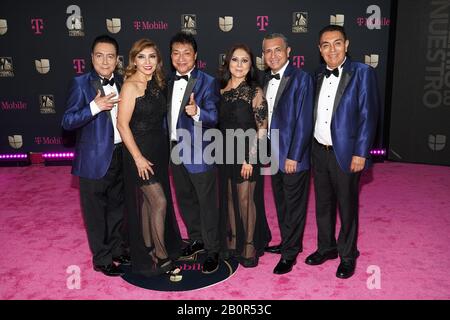 Miami, United States Of America. 20th Feb, 2020. MIAMI, FLORIDA - FEBRUARY 20: Los Angeles Azules attend Univision's Premio Lo Nuestro 2020 at the AmericanAirlines Arena on February 20, 2020 in Miami, Florida. (Photo by Alberto E. Tamargo/Sipa USA) Credit: Sipa USA/Alamy Live News Stock Photo