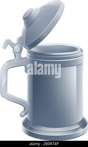 Beer Stein Pint Cartoon Tankard Mug Drink Stock Vector