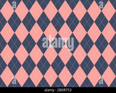 Argyle pattern seamless. Fabric texture background. Classic argill vector ornament. Stock Vector