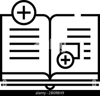 Adding components line icon, concept sign, outline vector illustration, linear symbol. Stock Vector