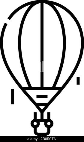 Aeronautics line icon, concept sign, outline vector illustration, linear symbol. Stock Vector