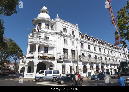 Kandy, Sri Lanka, 03/19/2019: Central Kandy famous Queen's Hotel in the center of the city. Stock Photo