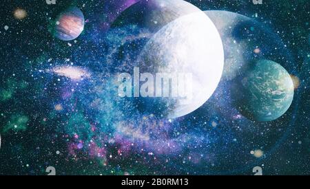 Deep space. Science fiction fantasy in high resolution ideal for wallpaper. Elements of this image furnished by NASA Stock Photo