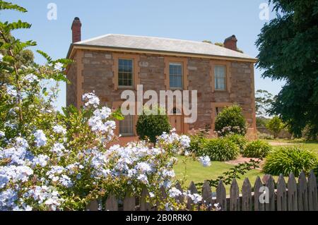 Historic stone homestead at Penny's Hill Winery, McLaren Vale, South Australia Stock Photo