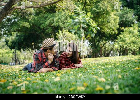 Young Couple Posing Garden Boyfriend Girlfriend Stock Photo 328778798 |  Shutterstock