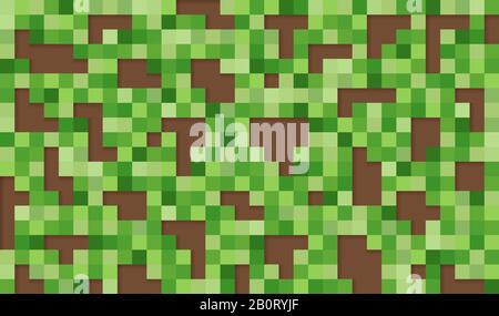 Vector background. Vector Illustration of abstract squares and pixels. Colored squares with shadows on dark background Stock Vector