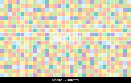 Abstract square pixel mosaic background. Tiles colorful template. Stock Vector