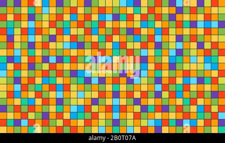 Abstract square pixel mosaic background. Colorful pixel background. Stock Vector