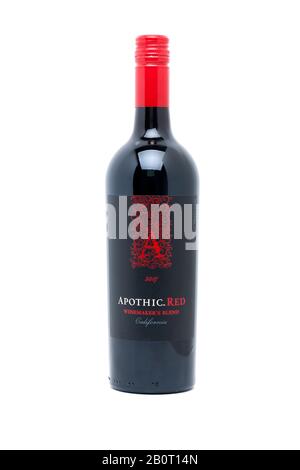 Bottle of Apothic red California Red Wine Stock Photo