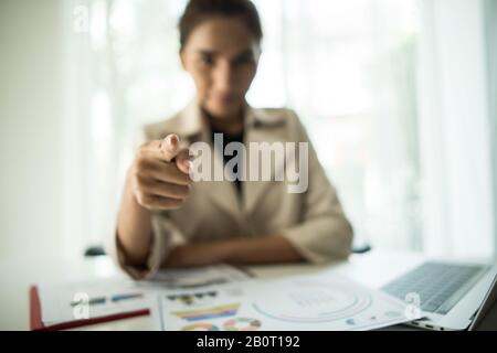 Young business people are suffering from headaches Stock Photo