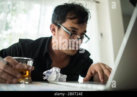 Young business people are suffering from headaches Stock Photo