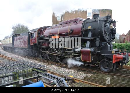 Steam locomotive 2253 Omaha operating as part of Dartmouth Steam Railway, at Paignton, Devon, England, UK. Stock Photo