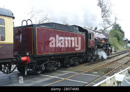 Steam locomotive 2253 Omaha operating as part of Dartmouth Steam Railway, at Paignton, Devon, England, UK. Stock Photo