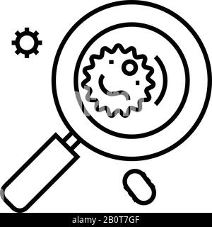 Bacteriums line icon, concept sign, outline vector illustration, linear symbol. Stock Vector