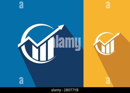 Financial Bar / chart icon, Financial Accounting Logo concept. Stock Vector