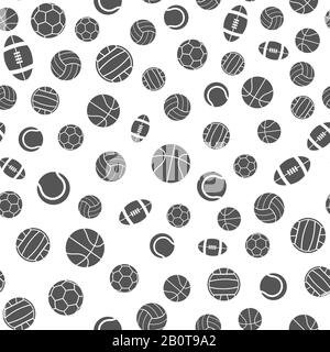 Sports balls seamless patterns backgrounds Vector Image