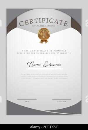 Certificate template vector Stock Vector