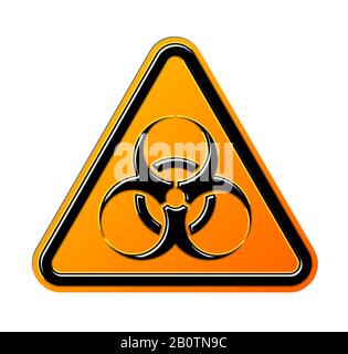 Biohazard symbol sign of biological threat alert Stock Vector