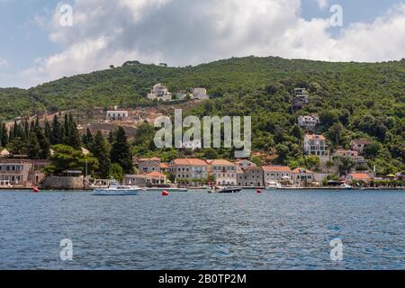 The beautiful little hamlet of Rose, on Luštica Peninsula, Montenegro, from Boka Kotorska Stock Photo