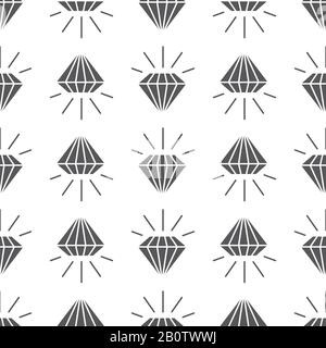 Abstract grey seamless pattern with diamonds geometric graphic, vector illustration Stock Vector
