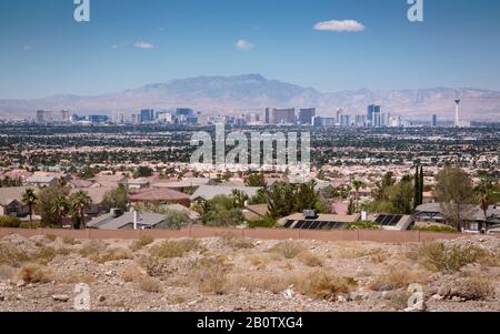 Las Vegas Strip Paradise in the Desert Stock Photo