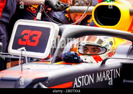 Max Verstappen of RedBull Racing seen in action during third day of F1 Test Days in Montmelo circuit. Stock Photo