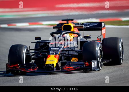 Max Verstappen of RedBull Racing seen in action during third day of F1 Test Days in Montmelo circuit. Stock Photo