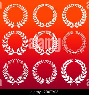 Laurel wreath icon set Stock Vector Image & Art - Alamy