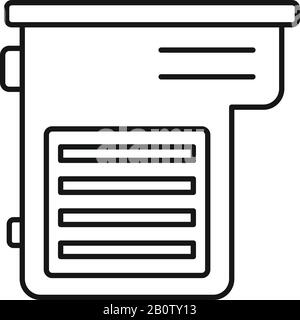 Factory cartridge icon. Outline factory cartridge vector icon for web design isolated on white background Stock Vector
