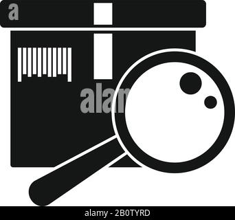 Inventory magnifier icon. Simple illustration of inventory magnifier vector icon for web design isolated on white background Stock Vector