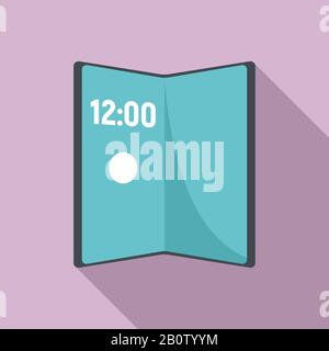 Artificial foldable display icon. Flat illustration of artificial foldable display vector icon for web design Stock Vector