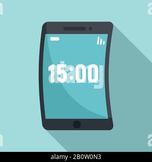 Foldable device icon. Flat illustration of foldable device vector icon for web design Stock Vector