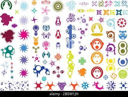 abstract icon set vector design Stock Vector