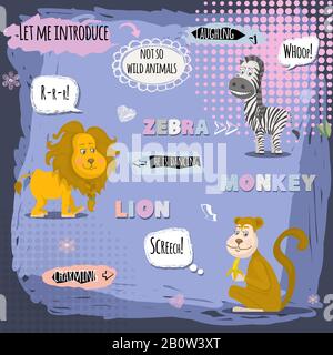 Vector African animals Stock Vector