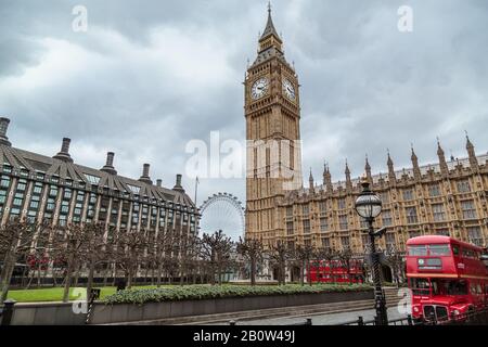 Big Ben & Houses of Parliament Westminster London Stock Photo