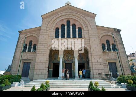 Cathedral Agios Dionysios, Zakynthos-town, Zakynthos island, Greece Stock Photo
