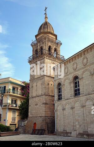 Bell tower of church Fanemoreni, Zakynthos-town, Zakynthos island, Greece Stock Photo